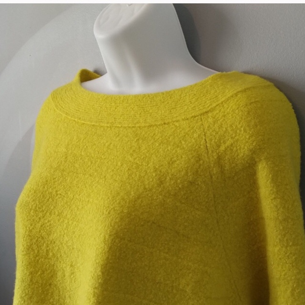 Vince canary yellow wool boat neck sweater